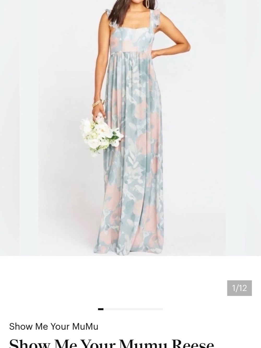 Show Me Your Mumu Pastel Blue & Blush Floral Maxi Dress